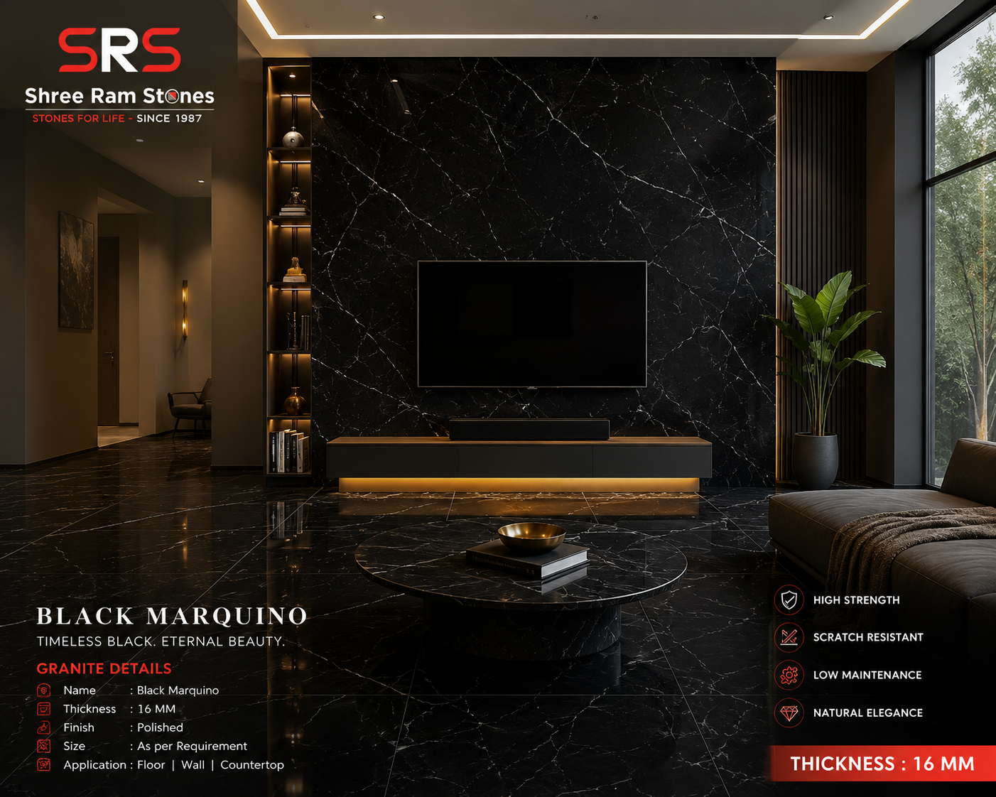 You are currently viewing BLACK MARQUINO GRANITE: A Timeless Choice for Luxury Interiors