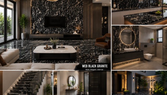Web Black Granite – A Bold Choice for Elegant Spaces