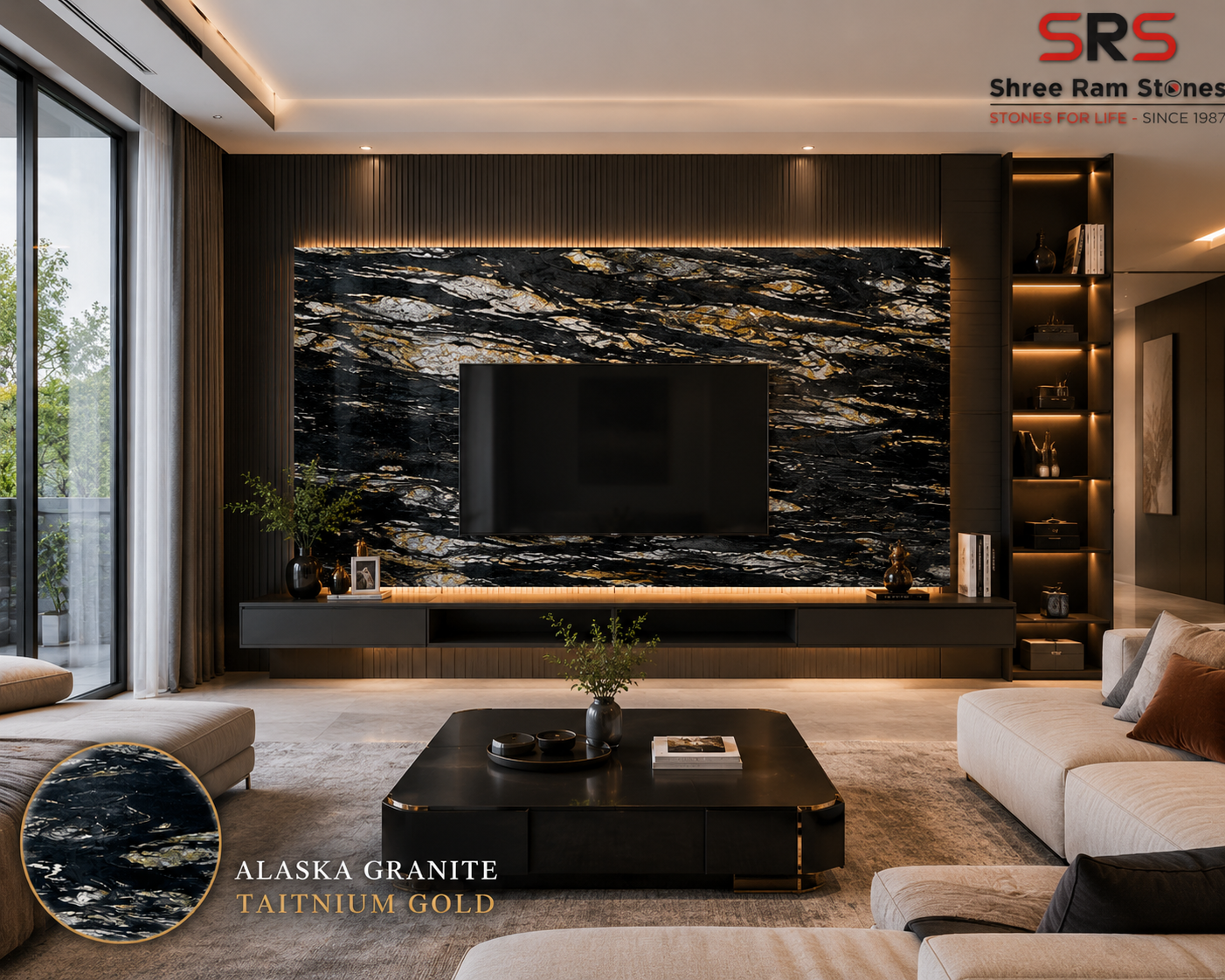 You are currently viewing Alaska Granite Titanium Gold: A Luxury Granite for Modern Interiors