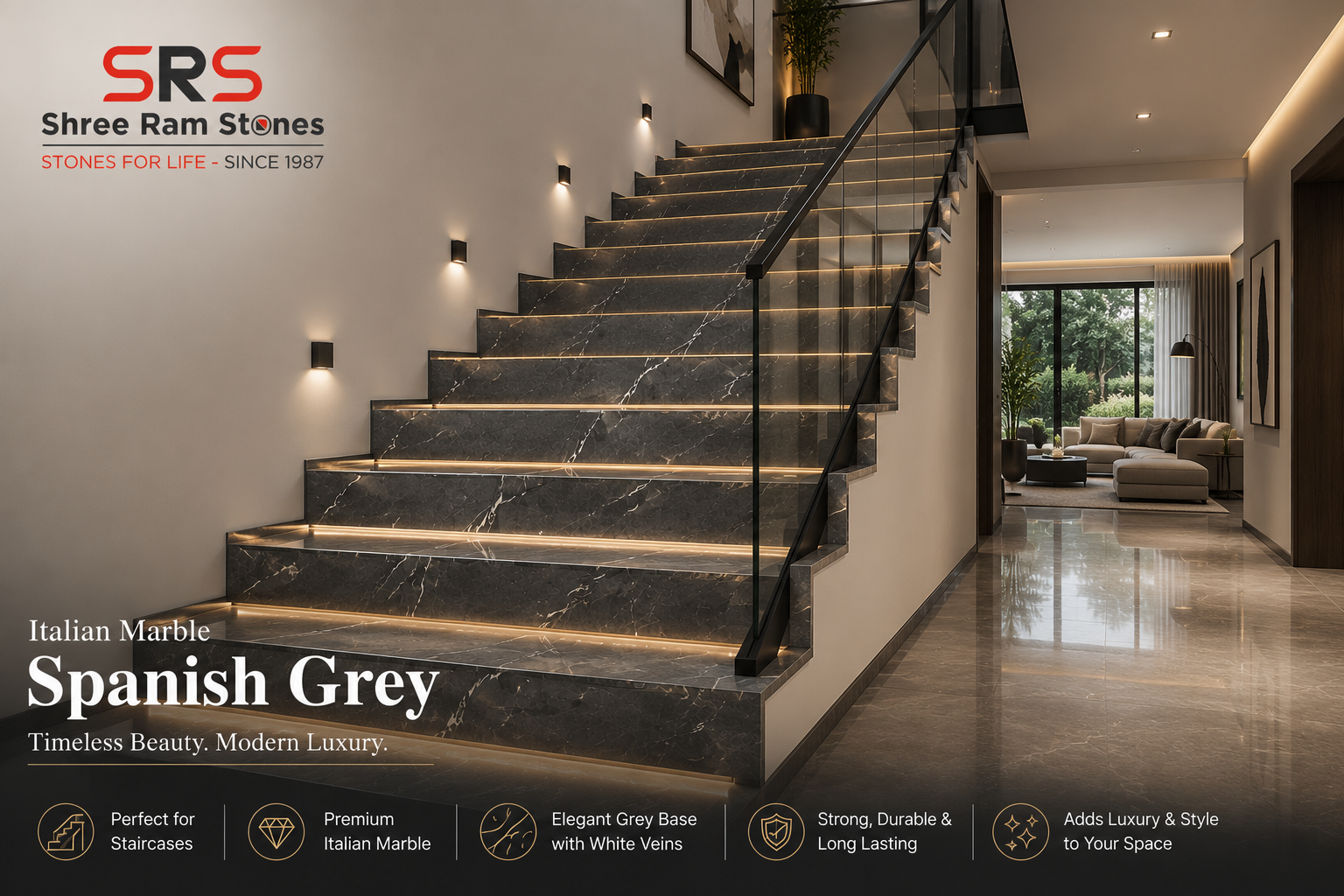 You are currently viewing Italian Marble – Spanish Grey: Premium Luxury Marble for Elegant Interiors