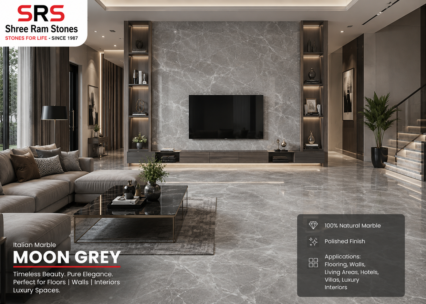 You are currently viewing Italian Marble Moon Grey – A Sophisticated Choice for Luxury Interiors