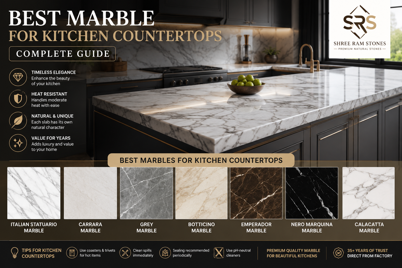 Best Marble for Kitchen Countertops – Complete Guide