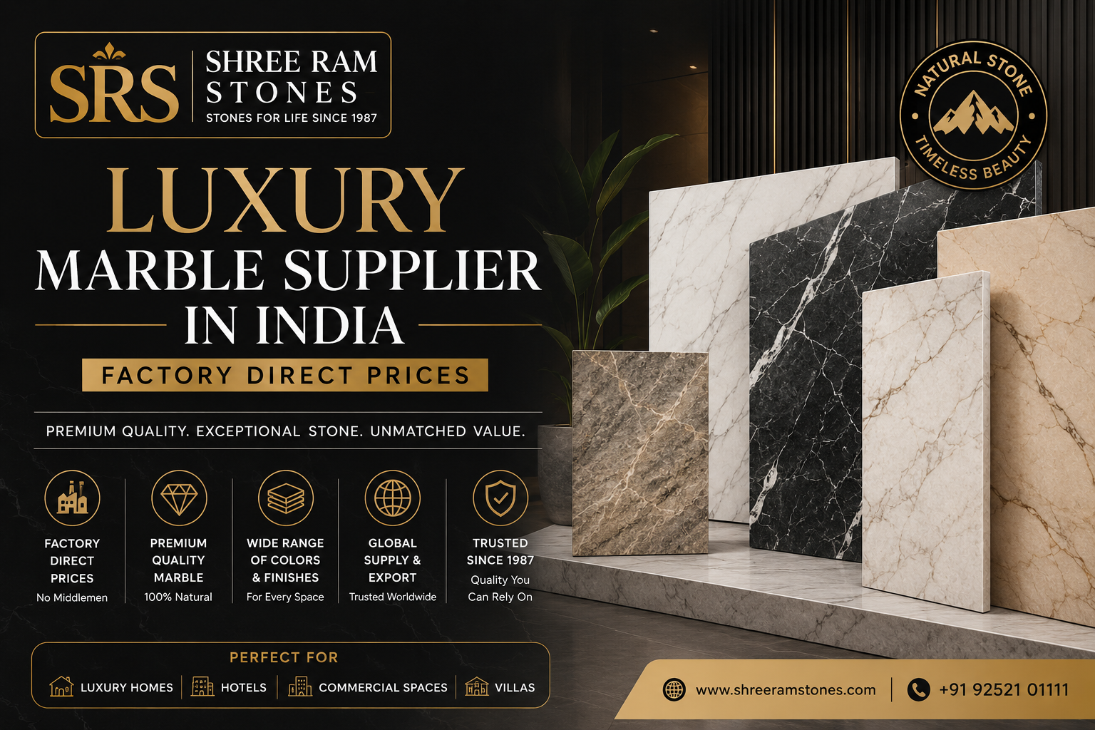 You are currently viewing Luxury Marble Supplier in India – Factory Direct Prices