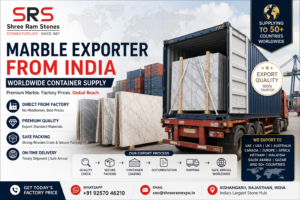Marble exporter from India supplying premium marble slabs for worldwide container shipment