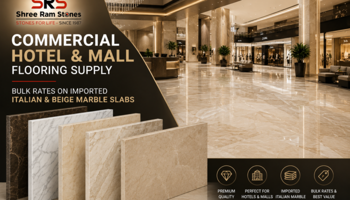 Commercial Hotel & Mall Flooring Supply with Imported Italian & Beige Marble