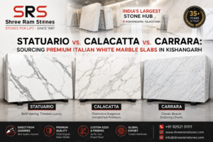 Statuario Calacatta and Carrara Italian white marble slabs in Kishangarh