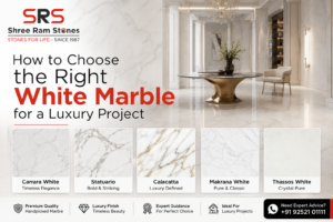 Premium white marble slabs with elegant natural veining for luxury interiors