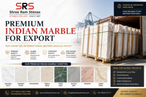 Premium Indian marble for export including Makrana White, Morwad White, Kishangarh, Ambaji Beige, Verde India, Bhutra Grey, Rainbow, and Cobra Beige marble.