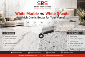 White marble vs white granite comparison for home interiors
