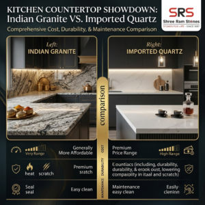 Indian granite vs quartz countertops comparison for modern kitchen