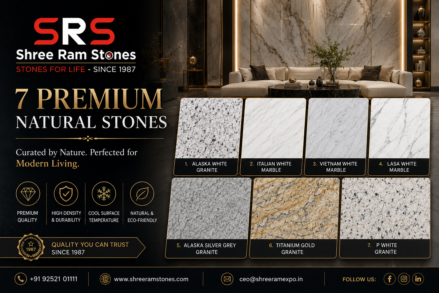 High-Density Cooling Granites: 7 Premium Natural Stone Options for Modern Spaces