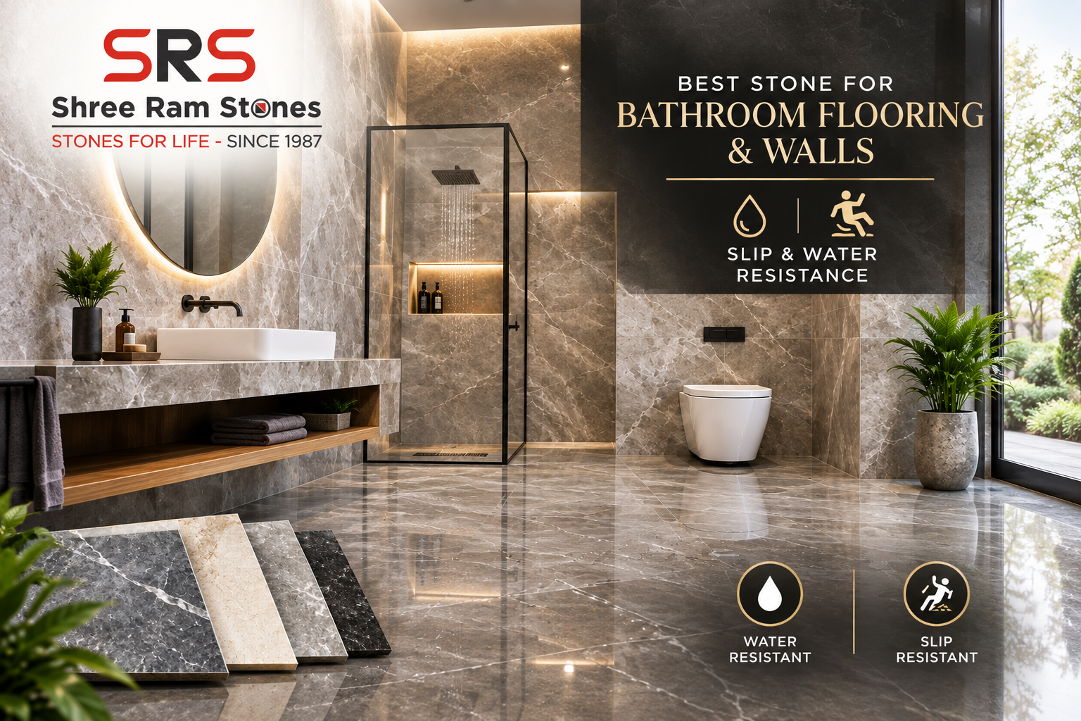 Best stone for bathroom flooring and walls