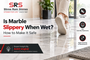 Is marble slippery when wet and how to make marble flooring safer
