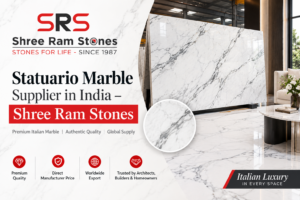Statuario Marble Supplier in India showcasing premium Italian white marble slabs