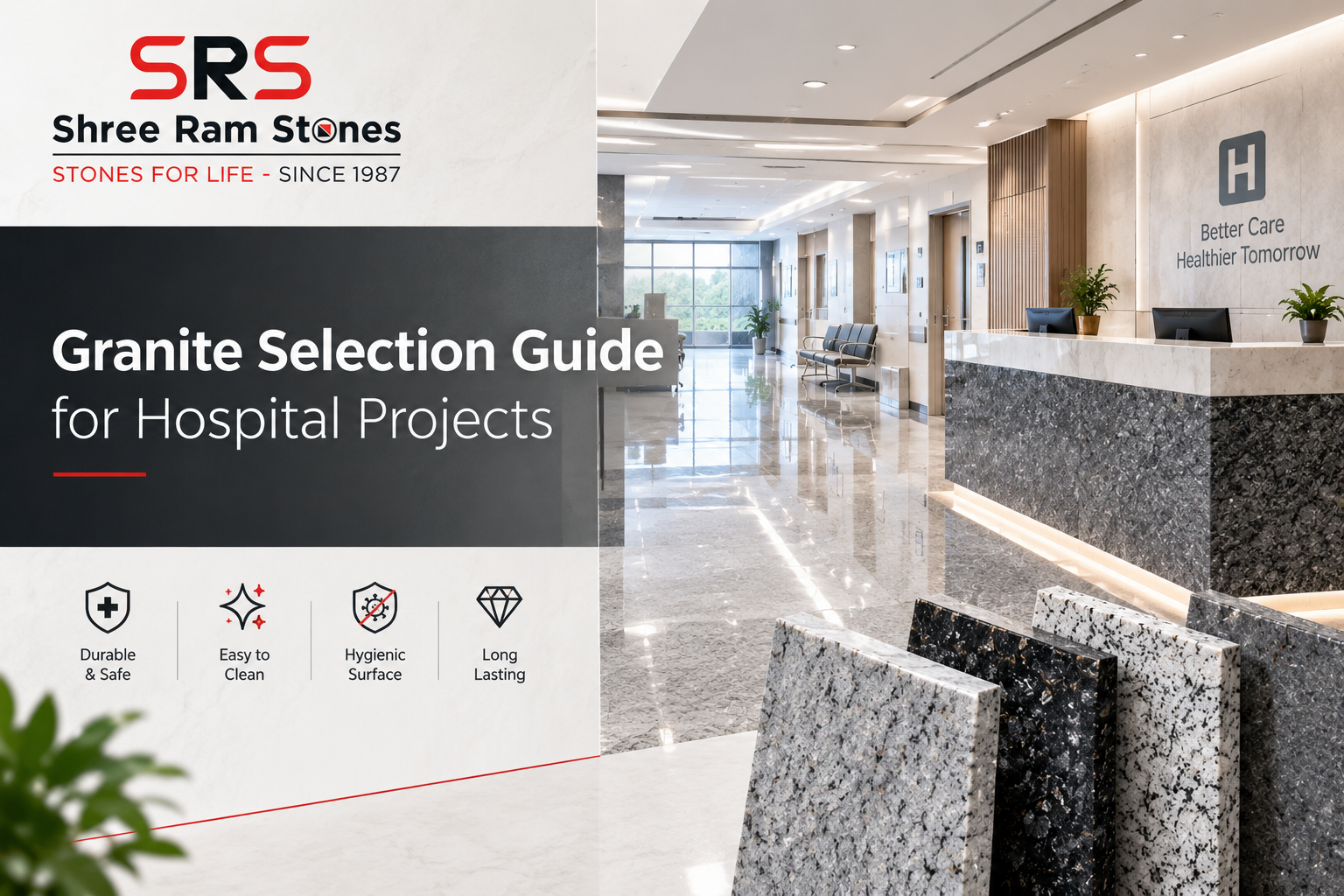 Granite selection guide for hospital projects with premium hospital lobby flooring
